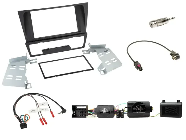 Einbauset Lenkradadapter Doppel DIN Autoradio für BMW 3er E90 E91 E92 E93 PDC