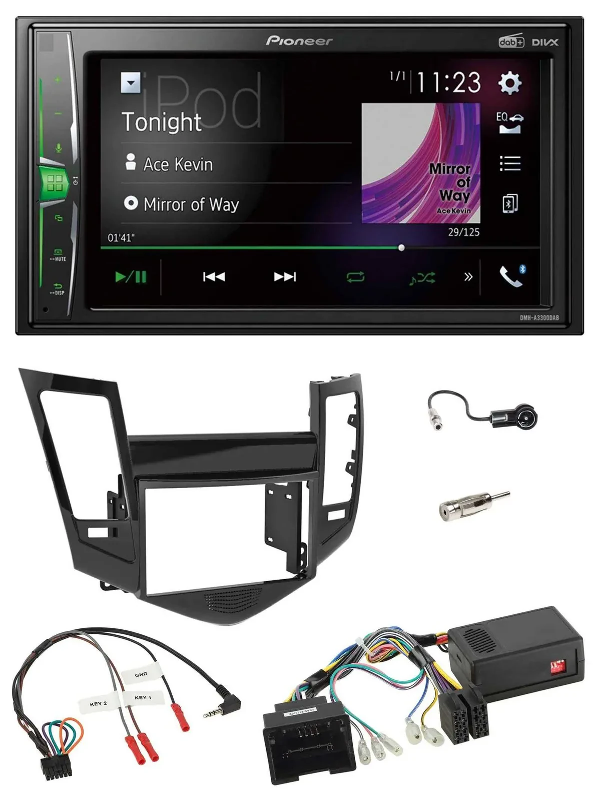 Автомагнитола для Chevrolet Cruze Pioneer 2DIN DAB USB Bluetooth