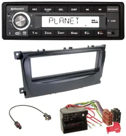 Continental USB 1DIN AUX DAB MP3 Autoradio für Ford Mondeo S-Max 07-14 schwarz