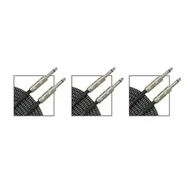 Инструментальный кабель Musician's Gear Standard Instrument Cable Black Silver Tweed 6 м (3 штуки)