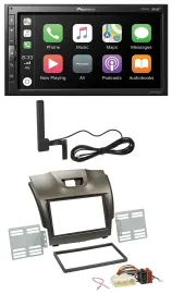 Pioneer USB 2DIN Bluetooth DAB MP3 Autoradio für Isuzu D-Max ab 2012 grau