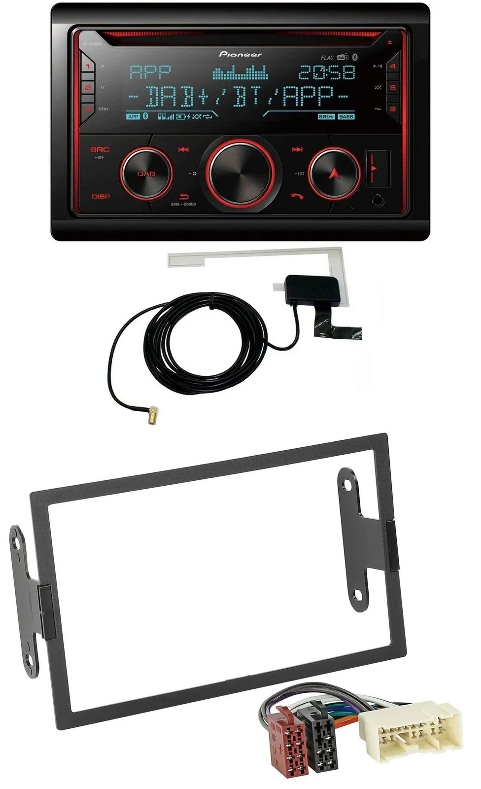 Pioneer 2DIN MP3 DAB USB CD Bluetooth Autoradio für Nissan Xterra 2000-2004