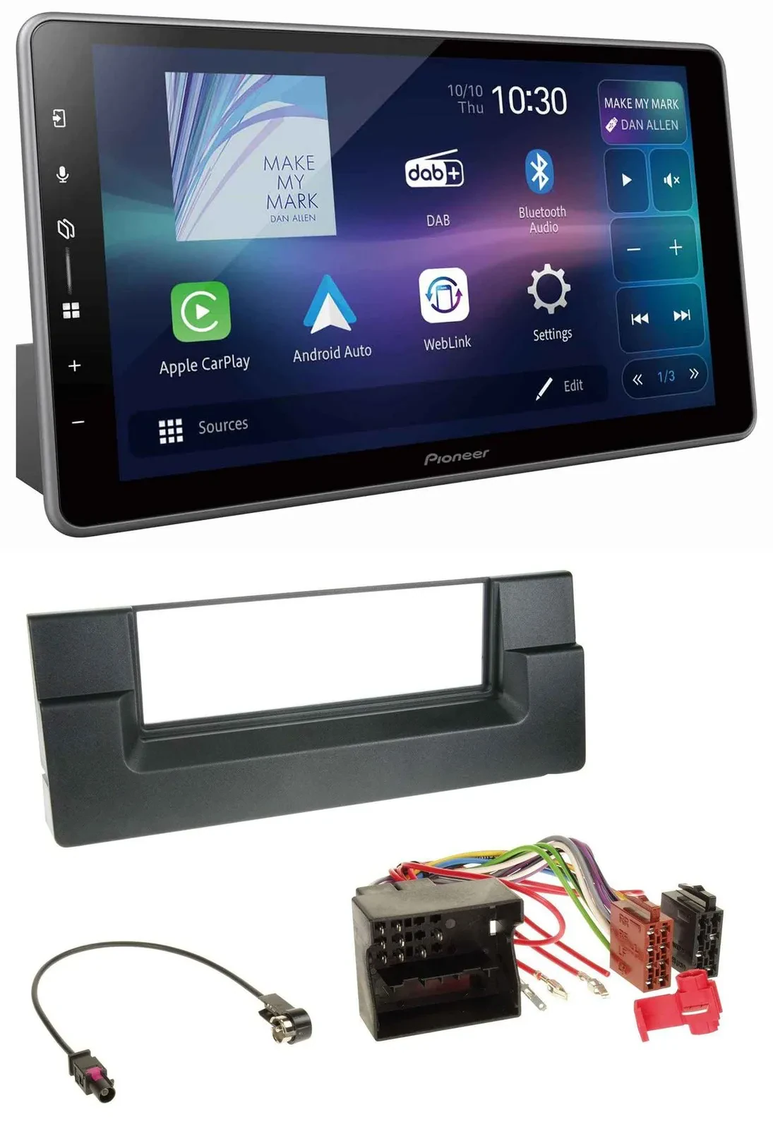 Pioneer Bluetooth USB DAB MP3 Autoradio für BMW 5er (E39) X5 (E53) Quadlock