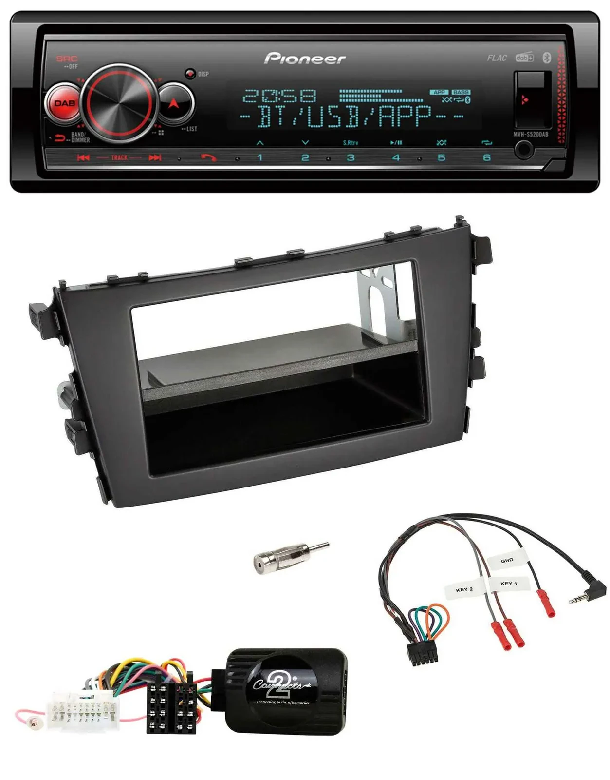 Автомагнитола для Suzuki Celerio (LF, с 2014) Pioneer Bluetooth, USB, DAB