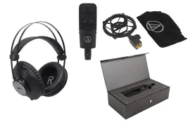 Микрофон конденсаторный кардиоидный Audio-Technica AT4040 (набор) с кейсом и наушниками AKG K72