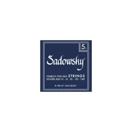 SADOWSKY Blue Label Bass String Set, Stainless Steel, Taperwound, Extra Long (35