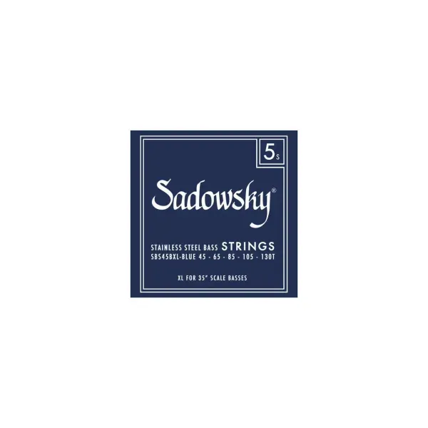 SADOWSKY Blue Label Bass String Set, Stainless Steel, Taperwound, Extra Long (35