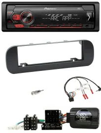 Автомагнитола Pioneer DAB, 1-DIN, USB, MP3, для Fiat Panda 2012–2020, черная
