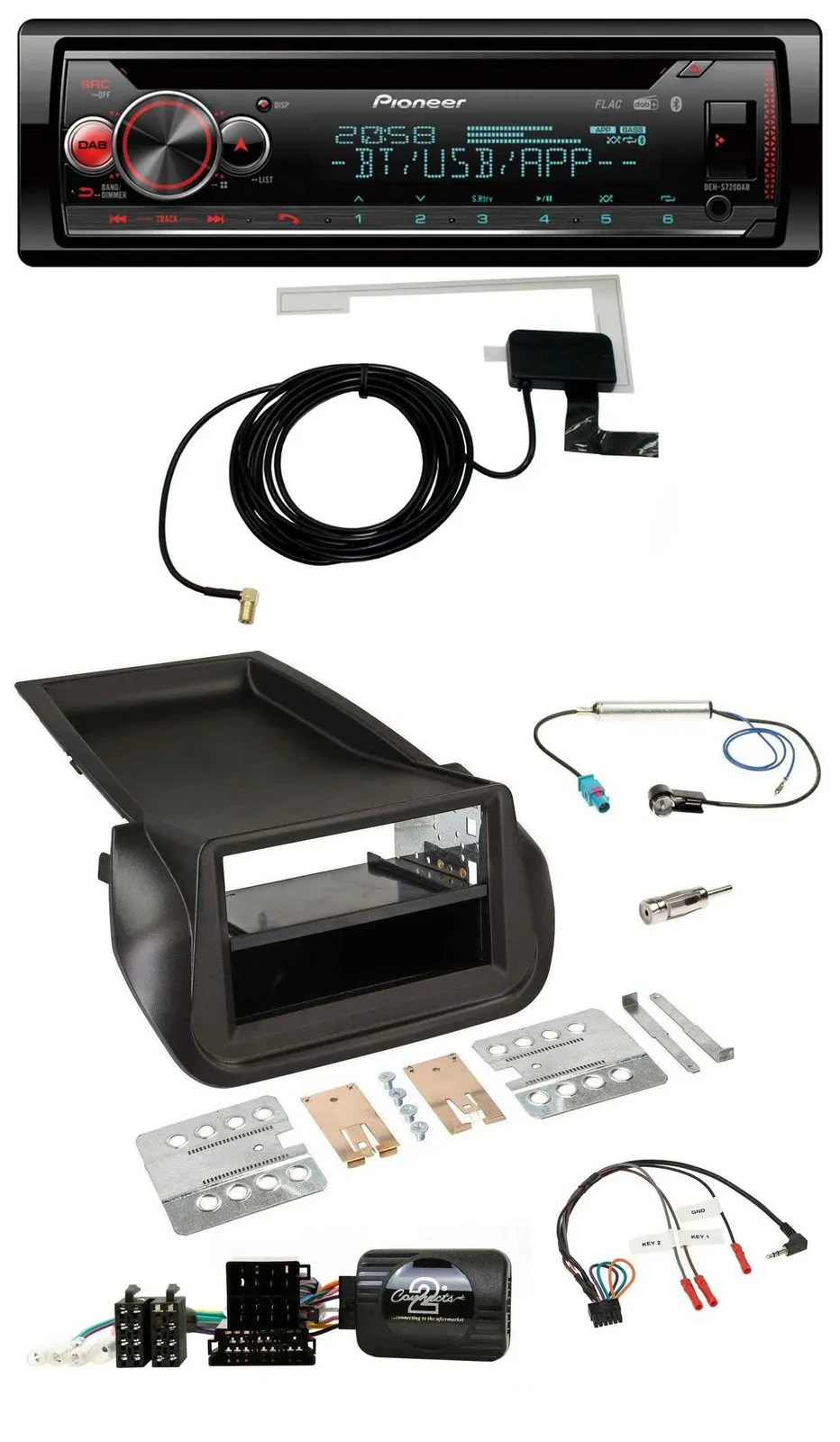 Автомагнитола Pioneer DAB CD USB Bluetooth для Citroen Nemo/Peugeot Bipper с поддержкой управления на руле