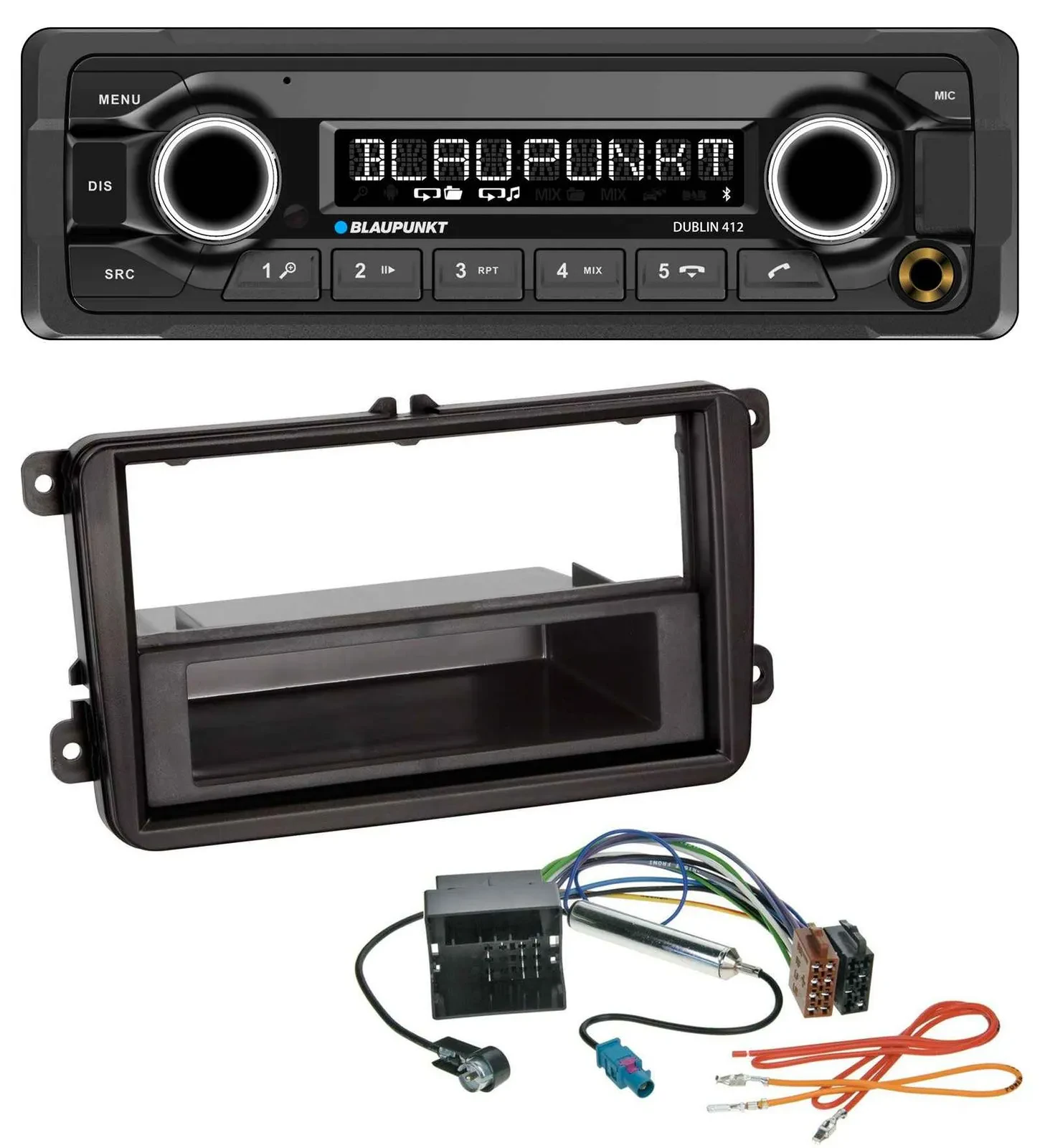 Автомагнитола Blaupunkt Bluetooth, USB, AUX, MP3, для Seat Alhambra (с 2010), Leon (2009–2012)