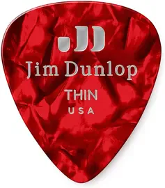 Медиаторы Dunlop Celluloid Red Pearloid Thin 483P09TH 12Pack