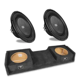 NVX VE-GM-SLVECG1-D12S Dual 12" Sealed Enclosure with Two SMW12D4 Subwoofer