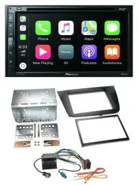Автомагнитола Pioneer 2-DIN, DVD, DAB, Bluetooth, USB, для Seat Leon (2005–2009), черная