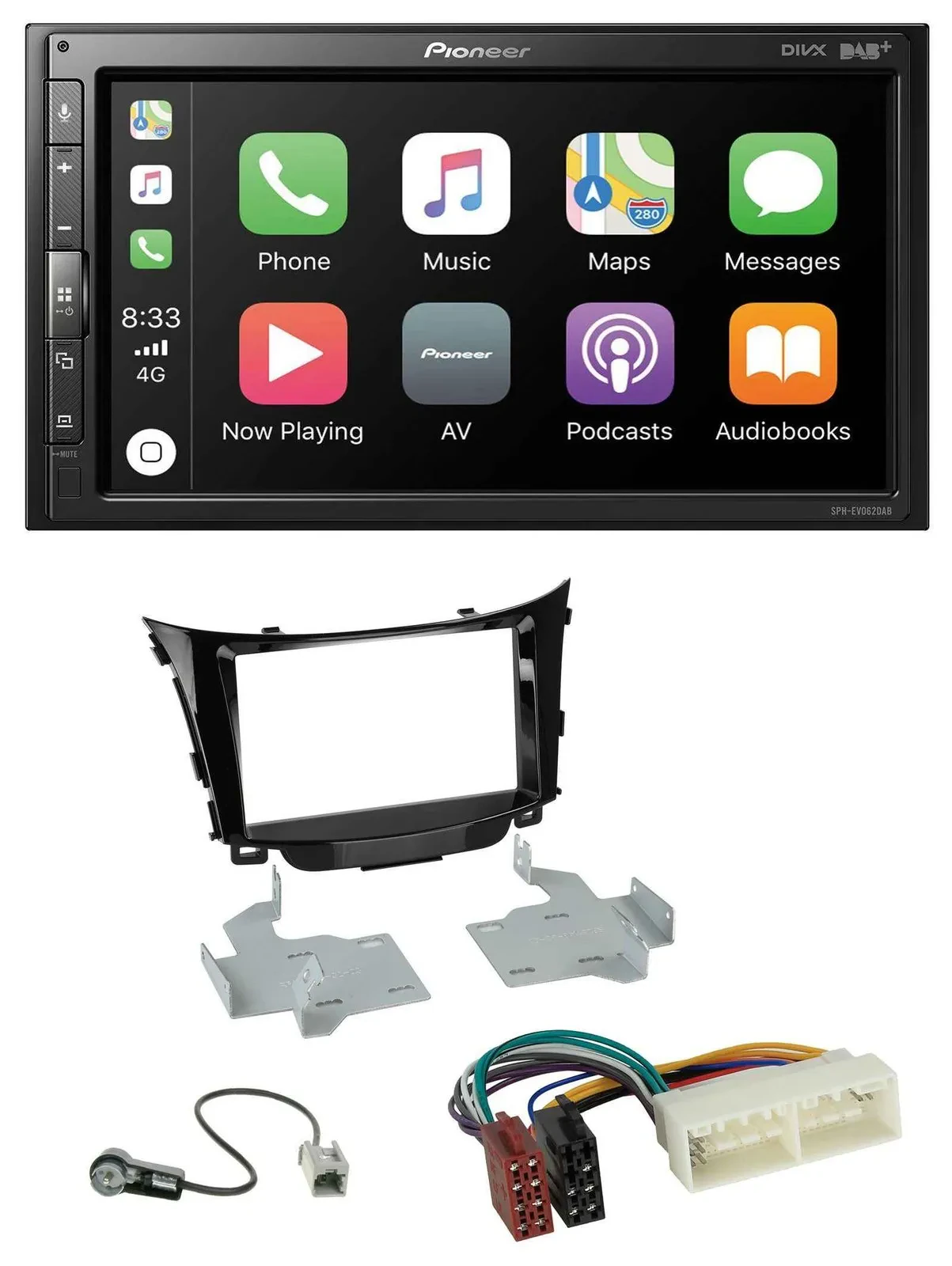 Автомагнитола для Hyundai i30 (с 2017) Pioneer 2-DIN, USB, MP3, DAB, Bluetooth