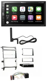 Pioneer USB 2DIN Bluetooth DAB MP3 Autoradio für Hyundai ix55 2009-2012 silber