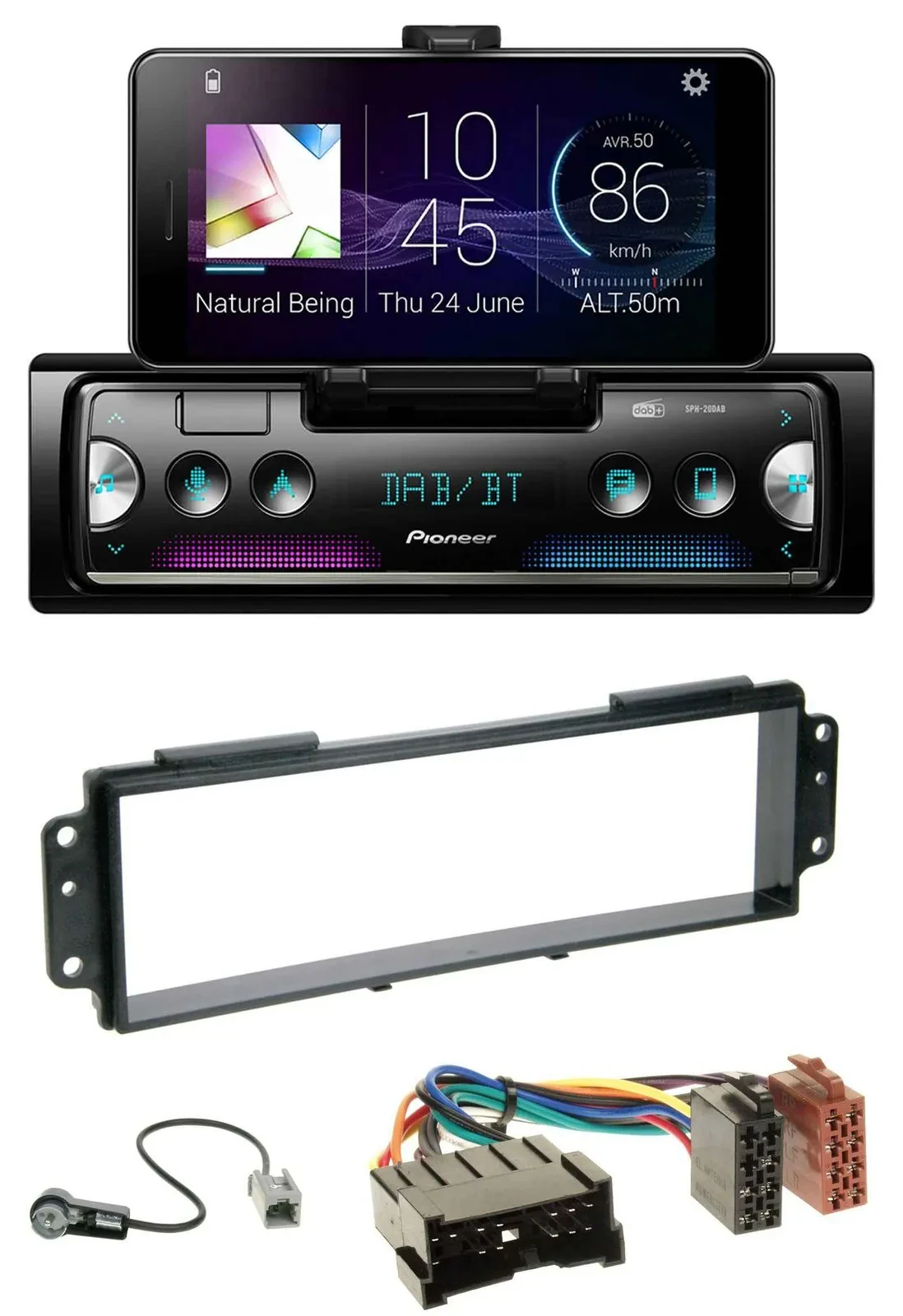 Автомагнитола для Kia Picanto (2008–2011) Pioneer USB, MP3, Bluetooth, DAB