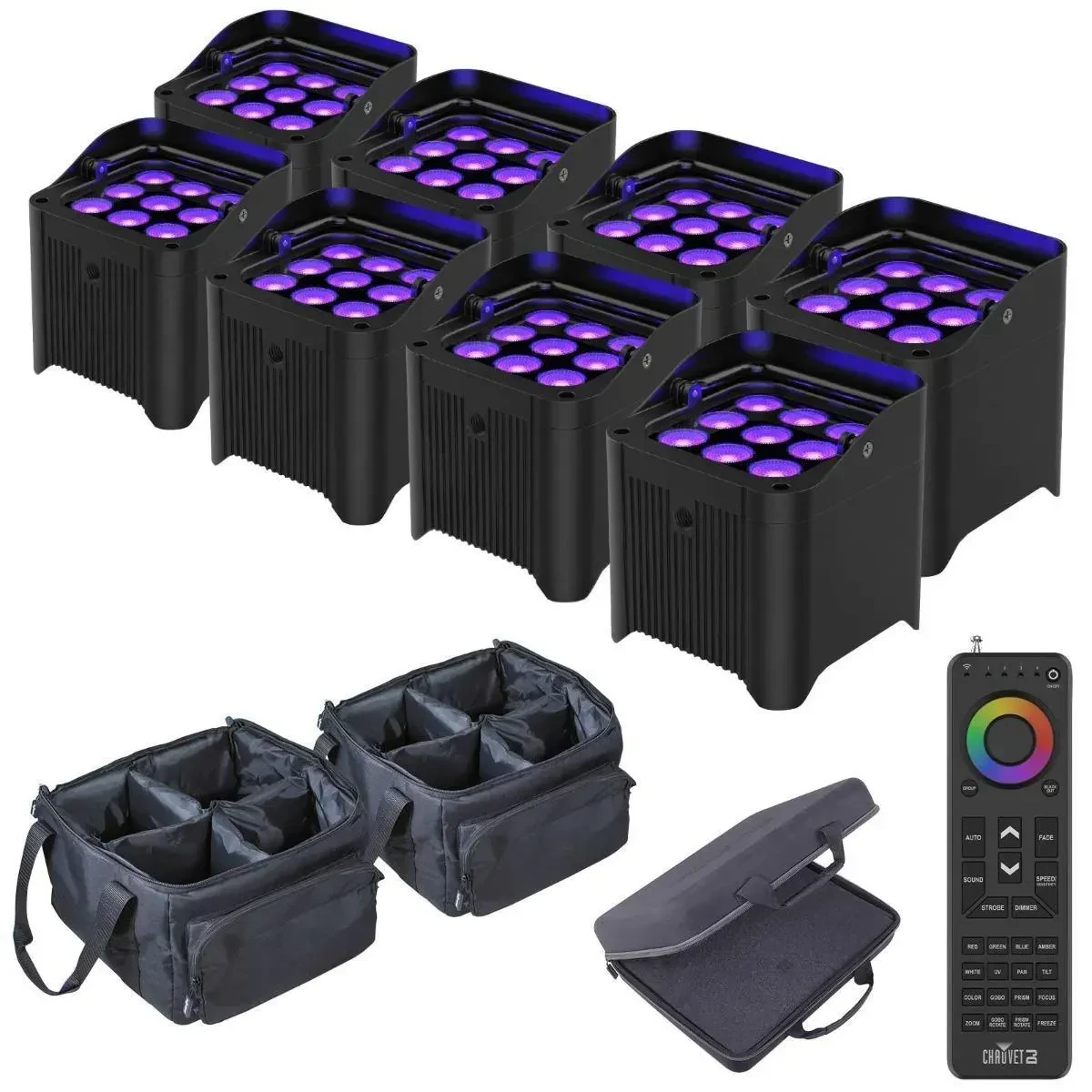 Светодиодный прибор Chauvet DJ Freedom Par H9 IP Black с аксессуарами (8 штук)
