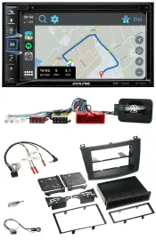 Alpine DAB TMC Bluetooth 2DIN USB Lenkrad Navigation für Mazda 3 09-13 Can-Bus