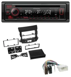 Kenwood MP3 CD USB Bluetooth DAB Autoradio für Citroen C-Crosser Mitsubishi Outl