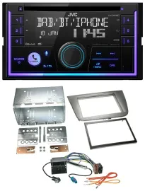 JVC MP3 USB 2DIN DAB Bluetooth CD Autoradio für Seat Altea Altea XL Toledo anthr