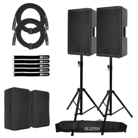 RCF ART 932-A 12" Digital Active Powered DJ PA Loudspeakers Pair w Covers & S...