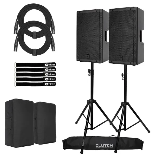 RCF ART 932-A 12" Digital Active Powered DJ PA Loudspeakers Pair w Covers & S...