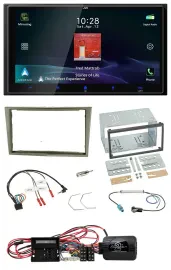 JVC USB Bluetooth 2DIN DAB Lenkrad Autoradio für Opel Corsa D satin-stone 09-14