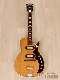 Электрогитара полуакустическая Harmony Stratotone Jupiter H49 SS Natural w/case USA 1961