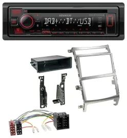 Kenwood MP3 CD USB Bluetooth DAB Autoradio für Hyundai ix55 (2009-2012) silber