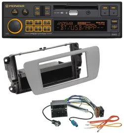Автомагнитола Pioneer DAB, MP3, USB, Bluetooth для Seat Ibiza (с 2008), серый