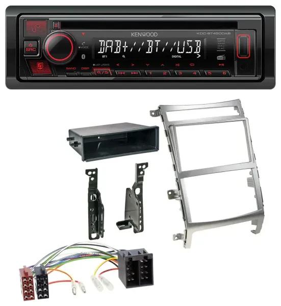 Kenwood MP3 CD USB Bluetooth DAB Autoradio für Hyundai ix55 (2009-2012) silber