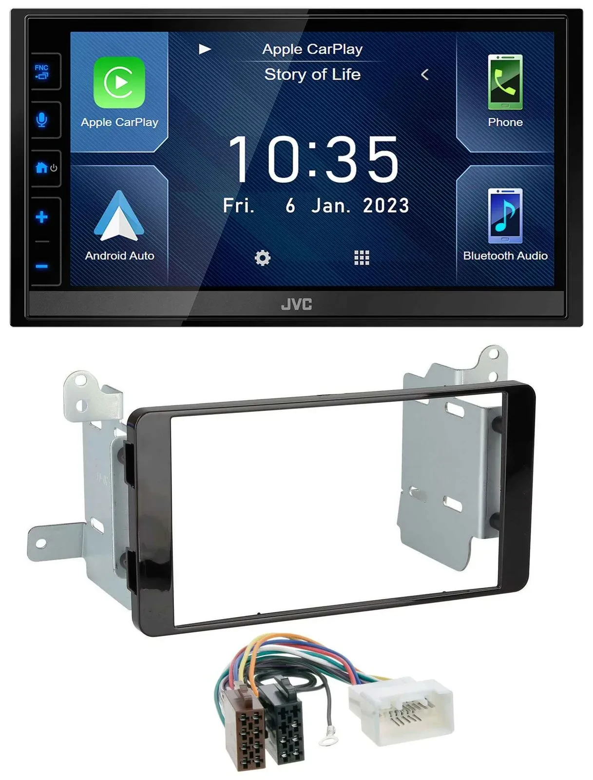 JVC DAB Bluetooth MP3 USB 2DIN Autoradio für Fiat Fullback Mitsubishi L200 ab 20