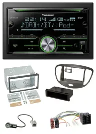 Pioneer Bluetooth MP3 DAB 2DIN USB CD Autoradio für Hyundai i10 2008-13 dunkelsi