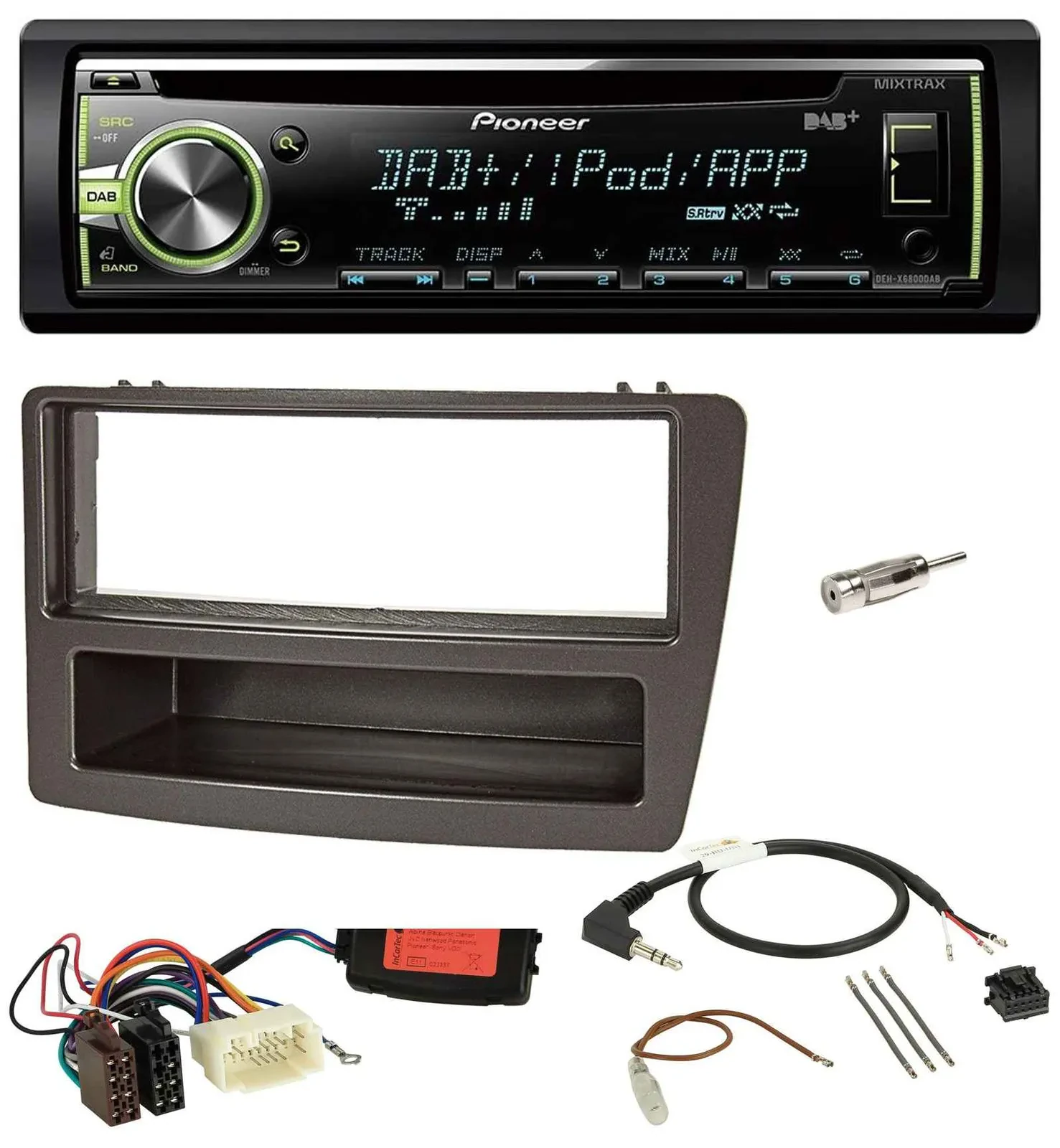 Автомагнитола Pioneer CD, DAB, USB, MP3 для Honda Civic 2004–2006, антрацит