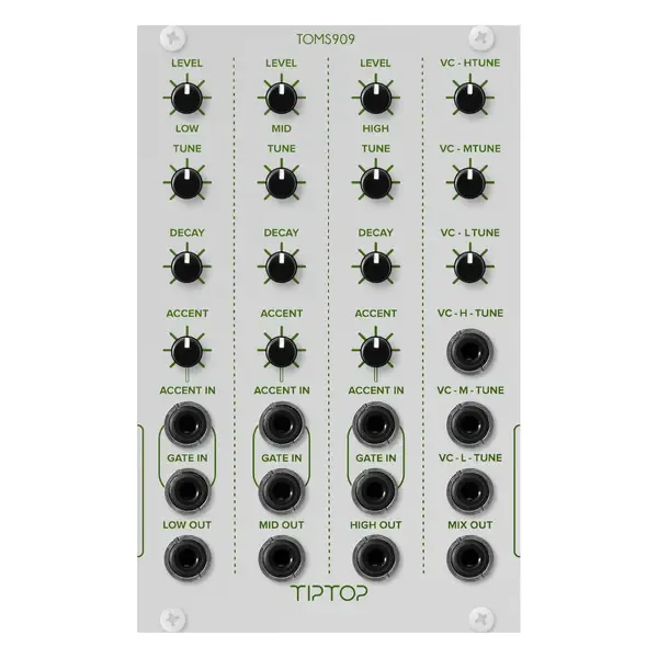 Модульный студийный синтезатор Tiptop Audio TOMS909 Eurorack Synth Module, White