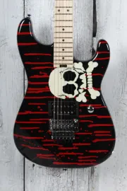 Charvel Warren DeMartini Signature Pro-Mod Blood and Skull Electric Guitar