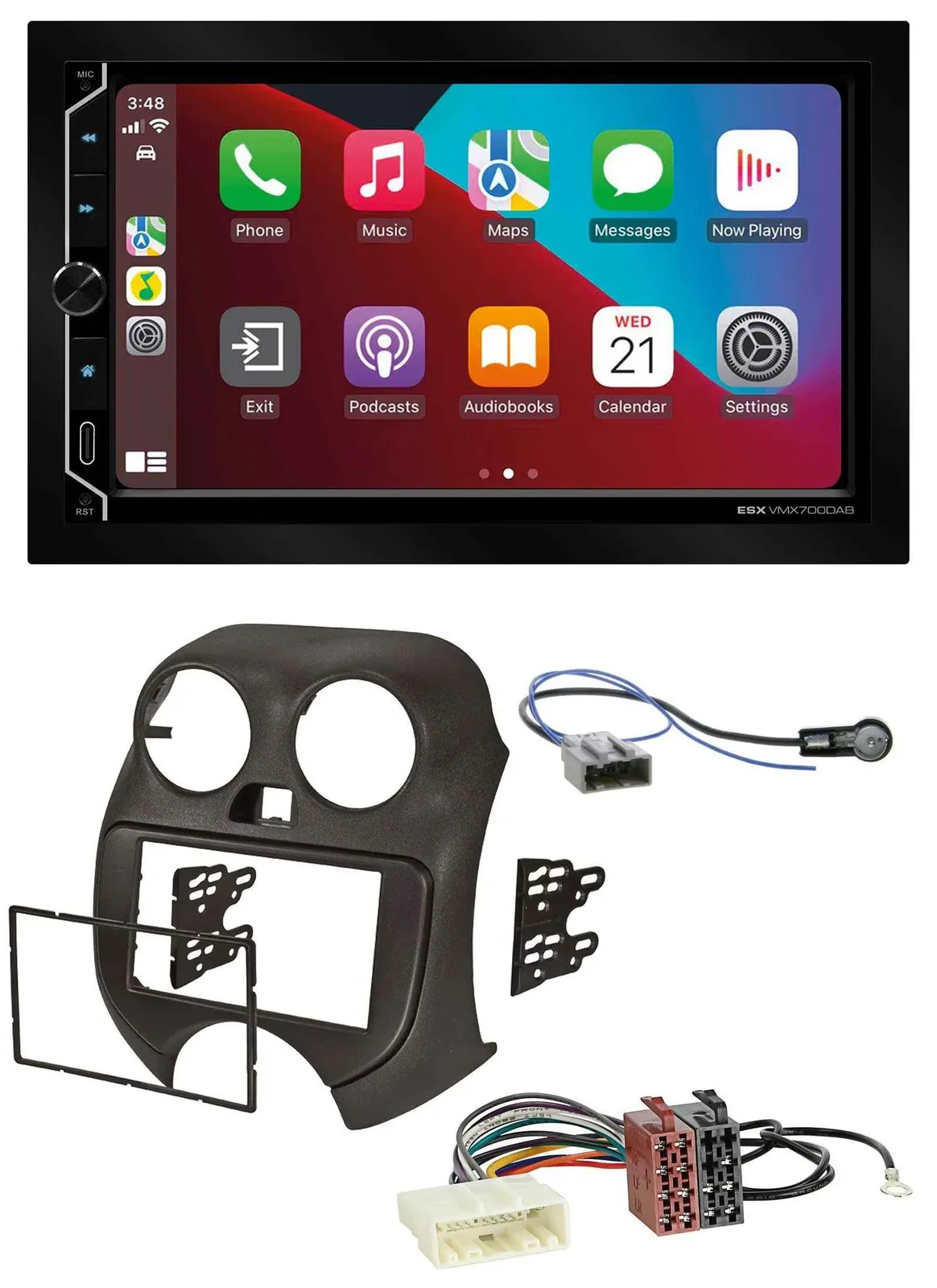 Автомагнитола для Nissan Micra (2010–2013) ESX 2DIN, DAB, USB, MP3, Bluetooth