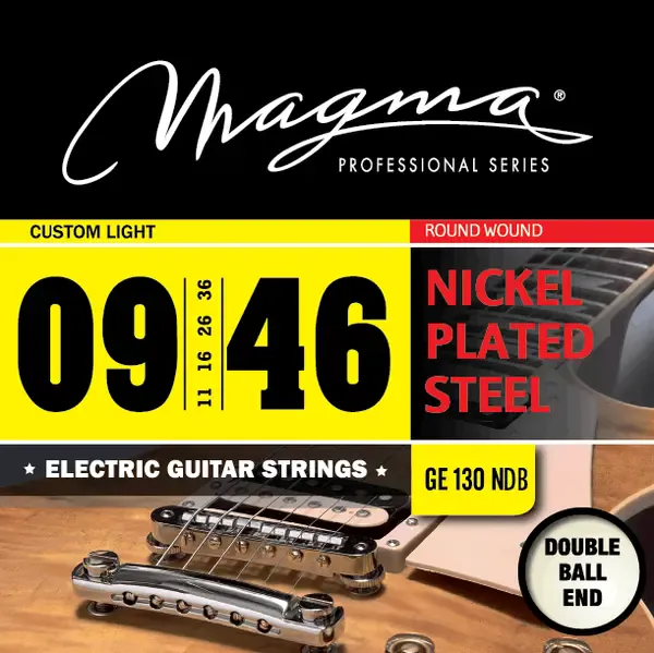 Струны для электрогитары Magma Strings GE130NDB Nickel Plated Steel Double Ball End 9-46