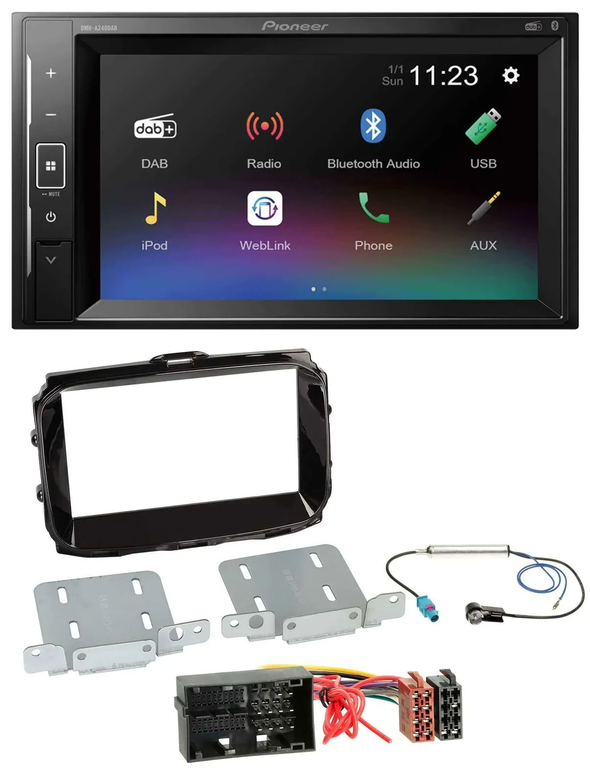 Автомагнитола для Alfa Romeo Giulietta Pioneer 2 DIN, DAB, MP3, Bluetooth, USB