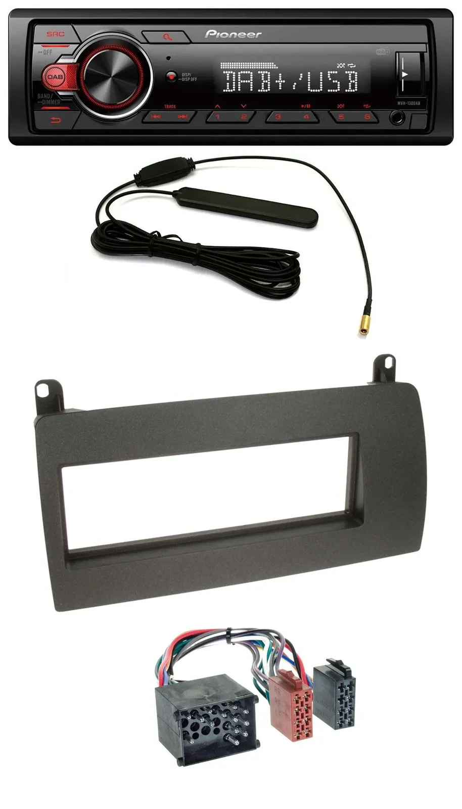 Автомагнитола Pioneer 1-DIN, DAB, MP3, USB, AUX для Rover 75 (1999–2001)