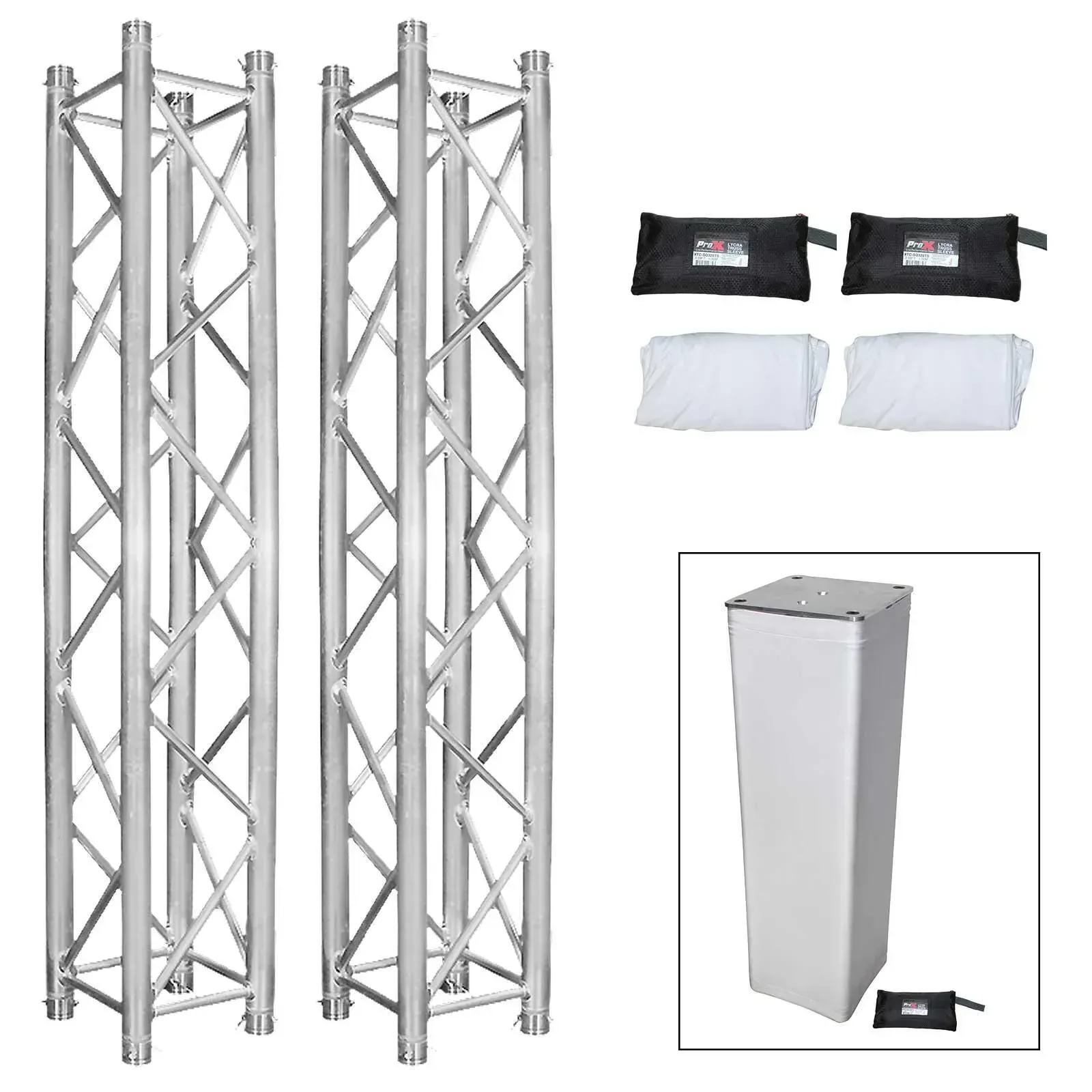 Сценическая ферма Global Truss SQ-4112 2.0 м F34, квадратная (набор, 2 шт.) с белыми чехлами