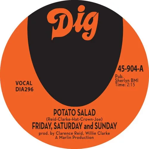 Виниловая пластинка Friday Saturday & Sunday - Potato Salad [New 7" Vinyl]