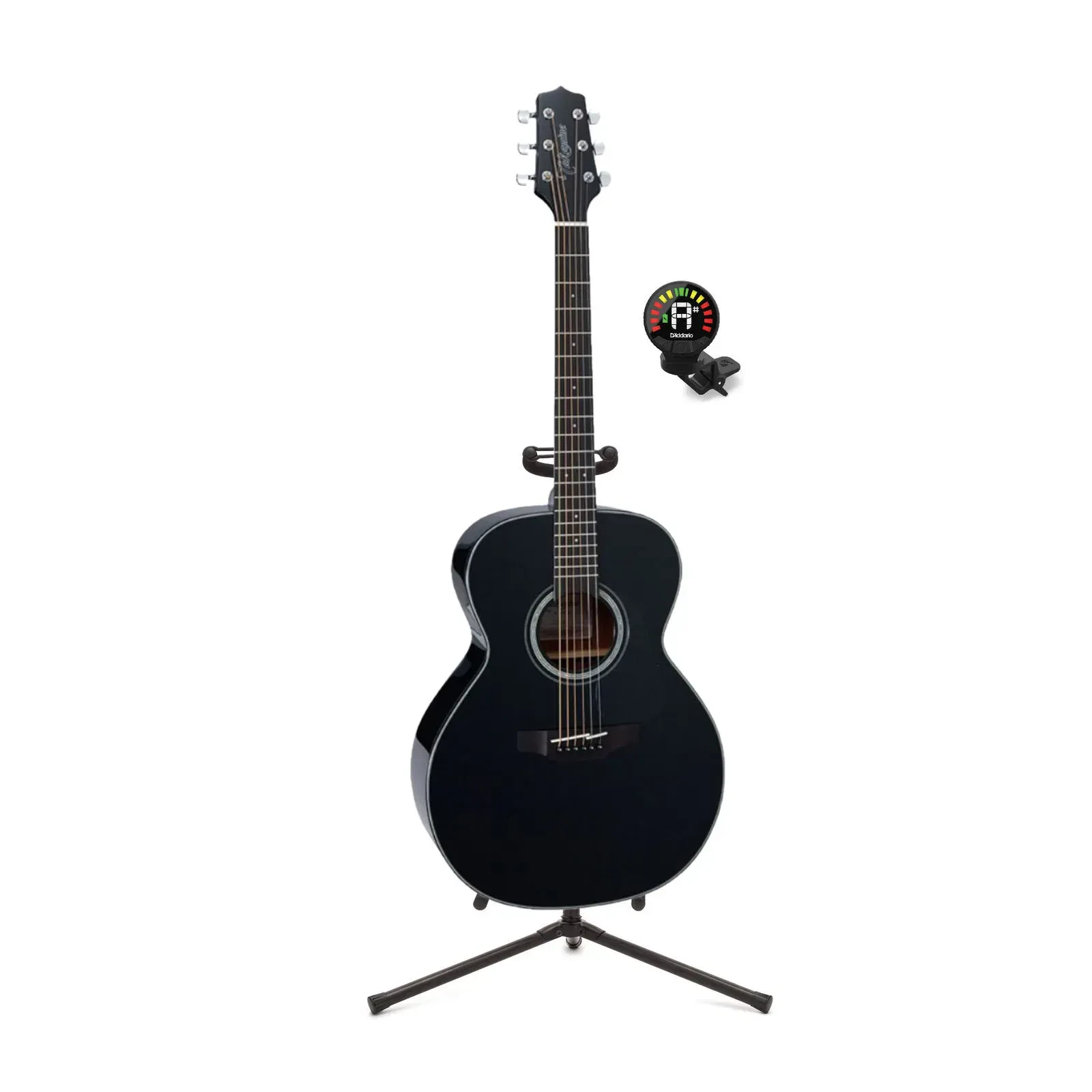 Takamine GN30 BLK NEX 6 String Right Handed Black Acoustic Guitar Bundle