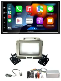 Kenwood DAB USB Bluetooth 2DIN Lenkrad Autoradio für Kia Sportage 3 2010-2015 si