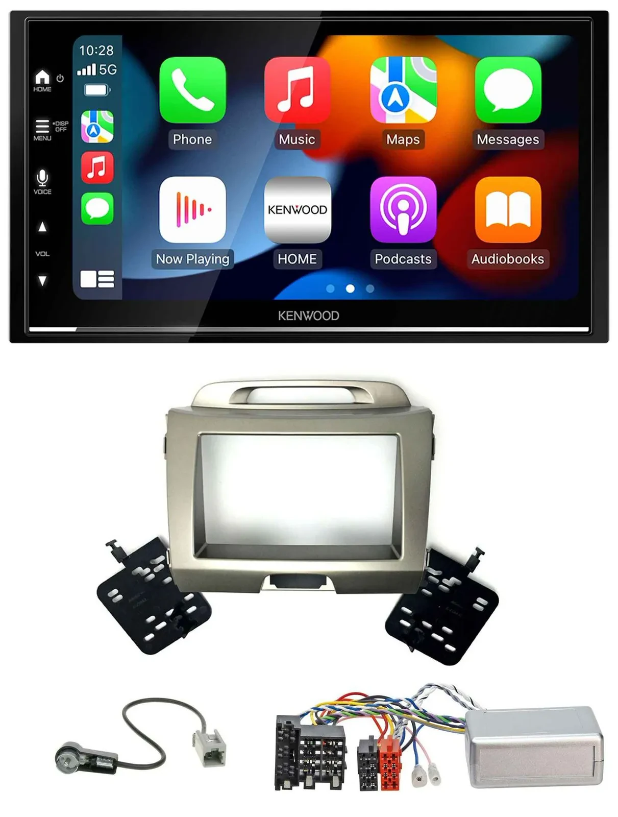 Kenwood DAB USB Bluetooth 2DIN Lenkrad Autoradio für Kia Sportage 3 2010-2015 si