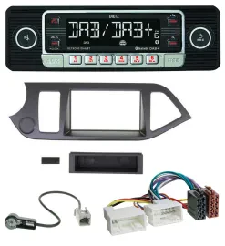 Dietz USB DAB MP3 Bluetooth Autoradio für Kia Picanto ab 2011 ohne Start-Stop