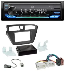 Автомагнитола для Hyundai i20 (2014–2020) JVC Bluetooth, DAB, USB, MP3