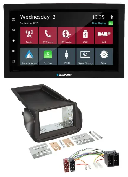 Blaupunkt DAB Bluetooth USB MP3 2DIN Autoradio für Citroen Nemo Fiat Fiorino Peu