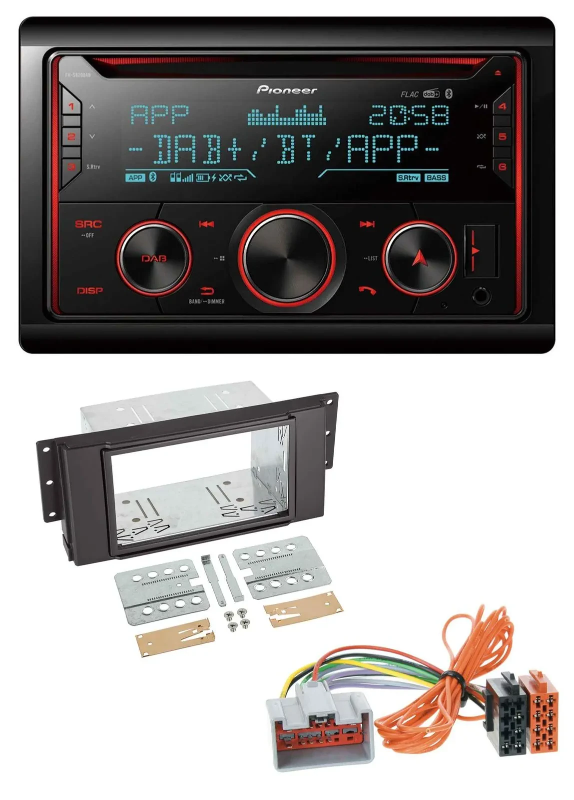 Pioneer 2DIN DAB MP3 Bluetooth USB CD Autoradio für Land Rover Free Lander 11-12