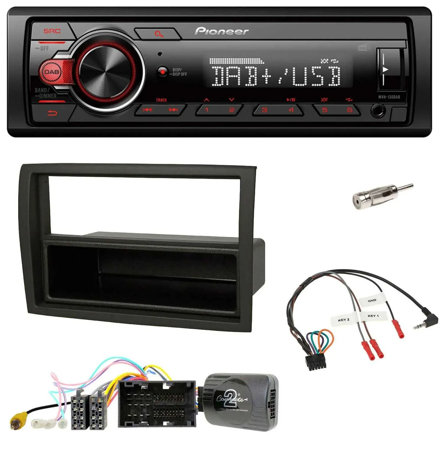 Автомагнитола Pioneer 1DIN, DAB, USB, для Citroen Jumper 2014–2021, черный